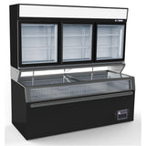Wall Freezer Cabinet Black 3doors