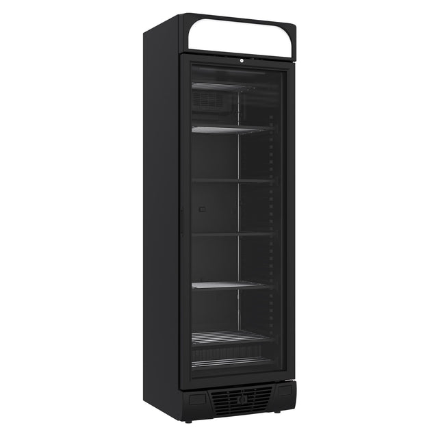 Freezer Glass Door 382l Blk Can