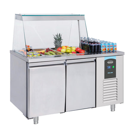 2 Door Refrigerated Counter | 3x 1/1 Gn Pan
