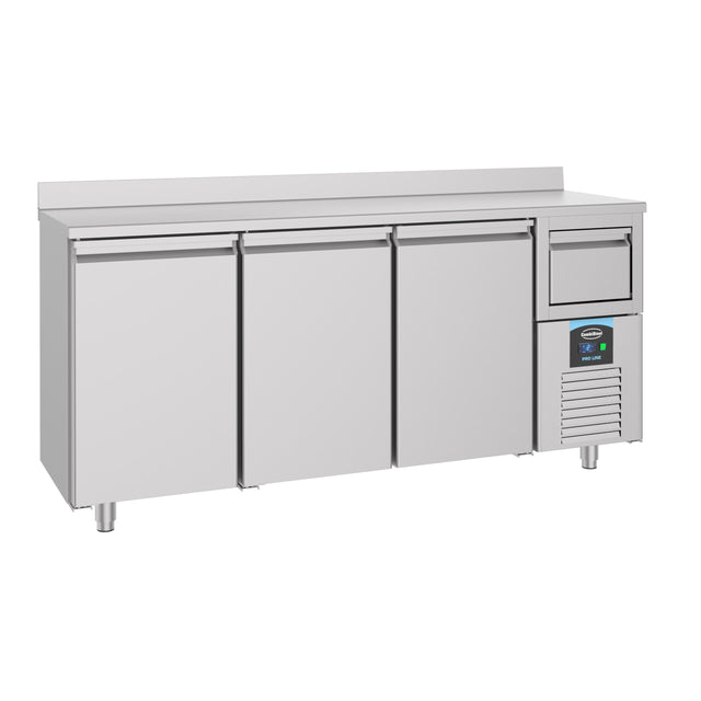 Refrigerated Counter 3 Doors With Disposal Drawer For Coffee