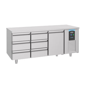 700 Refrigerated Counter 1 Door 6 Drawers