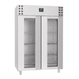 Double Door Upright Commercial Fridge – 1400L, Stainless Steel, Ventilated Cooling