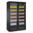 Freezer 2 Glass Doors Black