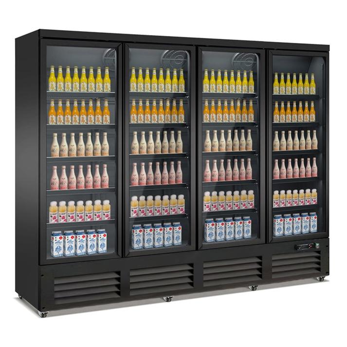 REFRIGERATOR 4 GLASS DOORS BLACK CEB-2000R BL