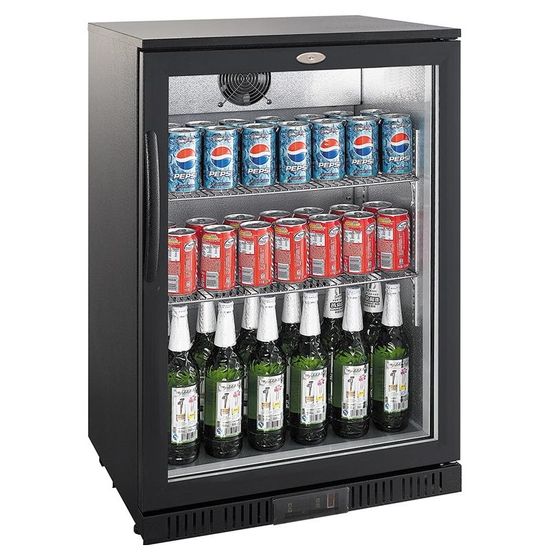 Black Back Bar Cooler Display 138L
