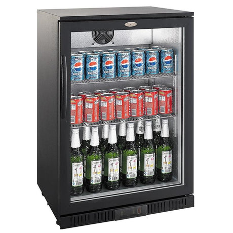 Black Back Bar Cooler Display 138L