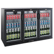 Black Tripple Door Display Fridge 330L