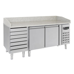 Pizza Preparation Table 2 Doors 7 Drawers