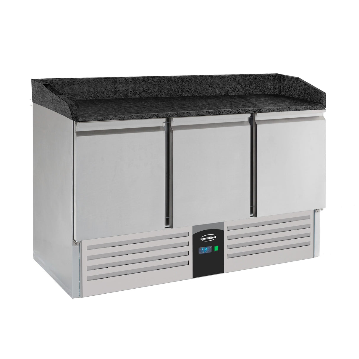 PIZZA COUNTER 3 DOORS BLACK GRANITE WORKTOP