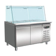 Refrigerated Counter with Glass Cover – 2 Doors