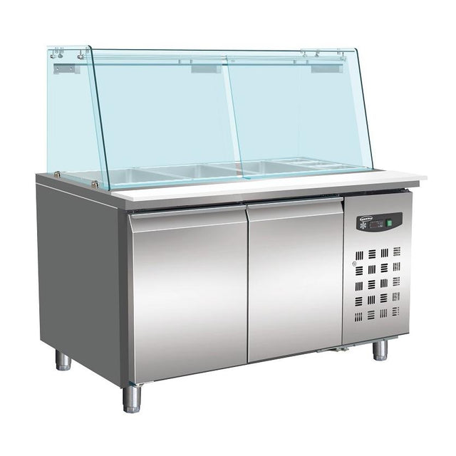 Refrigerated Counter with Glass Cover – 2 Doors