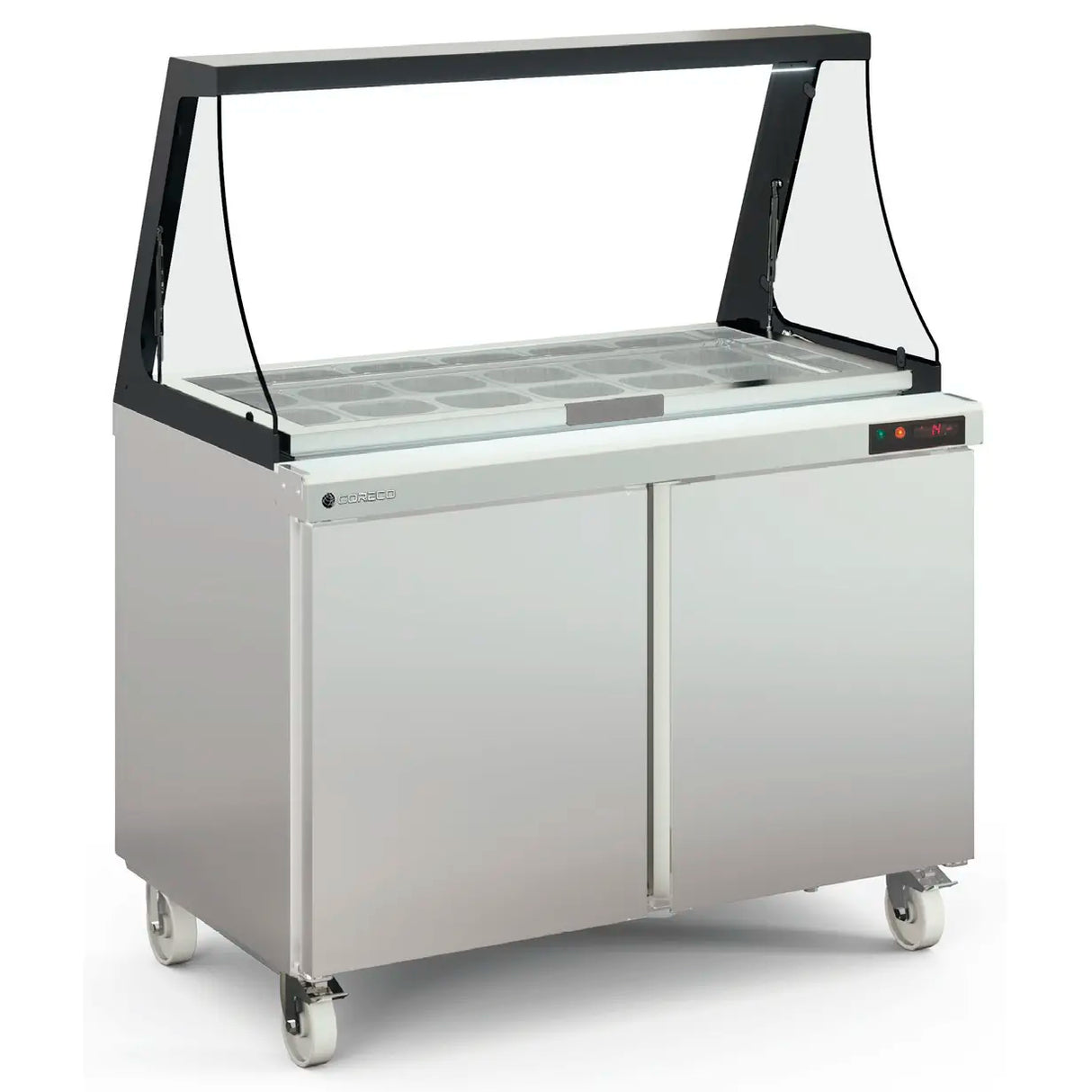 Preparation/Saladette Counter with Liftable Glass Lid SDTP-48-18-LGL