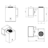 Walk-in Coldroom | 1500 x 1800 x 2010mm | Volume 4.06m³ | Panels 80mm | With Cooling Unit